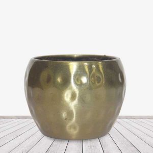 Hammered Pattern Metal Pot