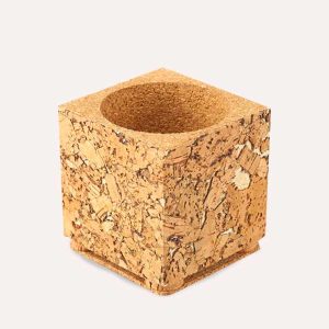 Brown Square Cork Pot