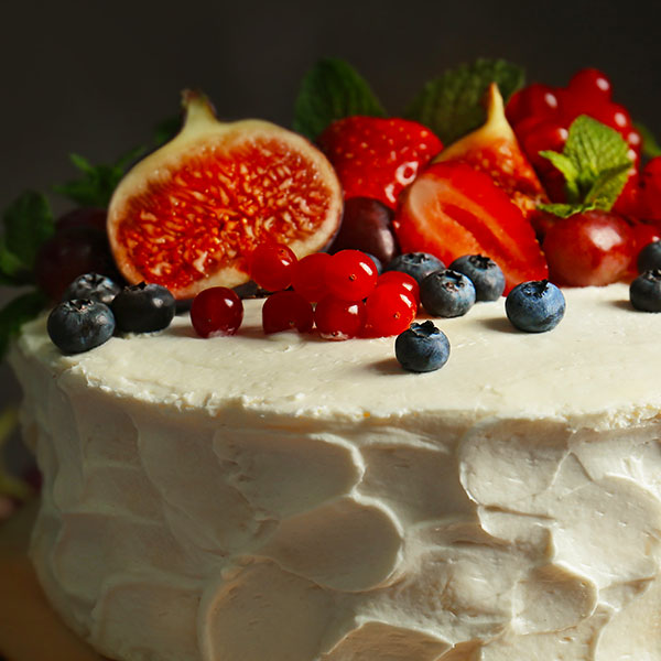 Mixed-Berry Chiffron Cake