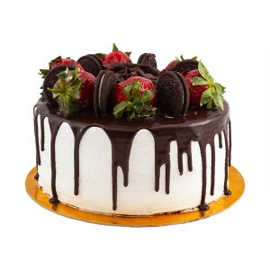 Strawberry Chocolate Drip Cake